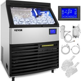 VEVOR Commercial Ice Maker Machine, 265LBS/24H ETL Approved Ice Machine Under Counter Ice Maker Machine with SECOP Compressor,77LBS Storage,Electric W