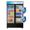 Commercial Beverage Refrigerators Glass Door Refrigerator Commercial with LED Light, 40 Cu.ft and 10 Shelves, Display Refrigerator for Cafe Restaurant