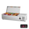 40" Condiment Refrigerated Salad Prep Station with Stainless Steel Lid