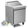 Refrigerated 29" Wide Sandwich Salad Prep Station 1 Door with 8 Plate Capacity