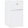 Double Door Mini Fridge with Freezer, 3.2 Cu.Ft Compact Refrigerator with Adjustable Shelf, Adjustable Thermostat and Reversible Door for Bedroom, Dor