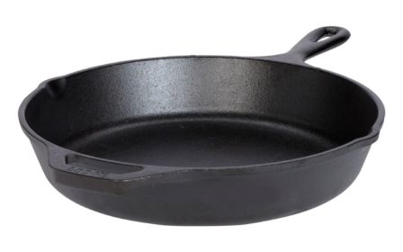 Lodge 10.25 Inch Cast Iron Pre-Seasoned Skillet ‚Äì Signature Teardrop Handle - Use in the Oven, on the Stove, on the Grill, or Over a Campfire, Black