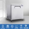 Orikool 29 IN Commercial Refrigerators, Undercounter Refrigerators 8 Cu.Ft with Smooth Casters, 1 Door, ETL Listed for Restaurants, Cafes, Bars And Pi