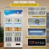 VEVOR Commercial Refrigerator,Display Fridge Upright Beverage Cooler, Glass Door with LED Light for Home, Store, Gym or Office, (23 cu.ft. Double Swin