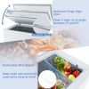 Compact Deep Freezer with 7-Level Adjustable Temperature and Removable Basket