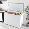 Compact Deep Freezer with 7-Level Adjustable Temperature and Removable Basket