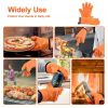 Silicone Smoker Oven Gloves with Waterproof & Hangable Design