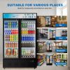 Commercial Beverage Refrigerators Glass Door Refrigerator Commercial with LED Light, 40 Cu.ft and 10 Shelves, Display Refrigerator for Cafe Restaurant