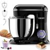 3-IN-1 Electric Stand Mixer, 660W 10-Speed With Pulse Button, Attachments include 6.5QT Bowl, Dough Hook, Beater, Whisk for Most Home Cooks, Onyx Blac