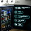 ORIKOOL 24 Inch Beverage Refrigerator Cooler, 160 Cans Mini fridge Glass Door, Beer Wine and Drink fridge 4.9 Cu.Ft