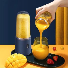 Portable Electric Juicer 400ml Lemon Orange Fruit Squeezer Multifunction Mixer Fruit Smoothie Blender Household Appliances (Color: Pink 2 cups)