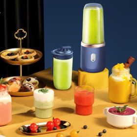 Portable Electric Juicer 400ml Lemon Orange Fruit Squeezer Multifunction Mixer Fruit Smoothie Blender Household Appliances (Color: Pink 1 cup)