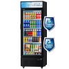 Glass Door Refrigerator Commercial Beverage Refrigerators with LED Light, 15 Cu.ft and 5 Shelves, Display Refrigerator for Cafe Restaurant Store Bar,