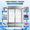 54" Wide Commercial Freezer 49 Cubic Feet Upright Freezer with 6 Adjustable Shelves